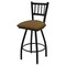 Holland Bar Stool Co 30" Swivel Bar Stool, Black Wrinkle, Canter Saddle Seat X810 - alternate 1